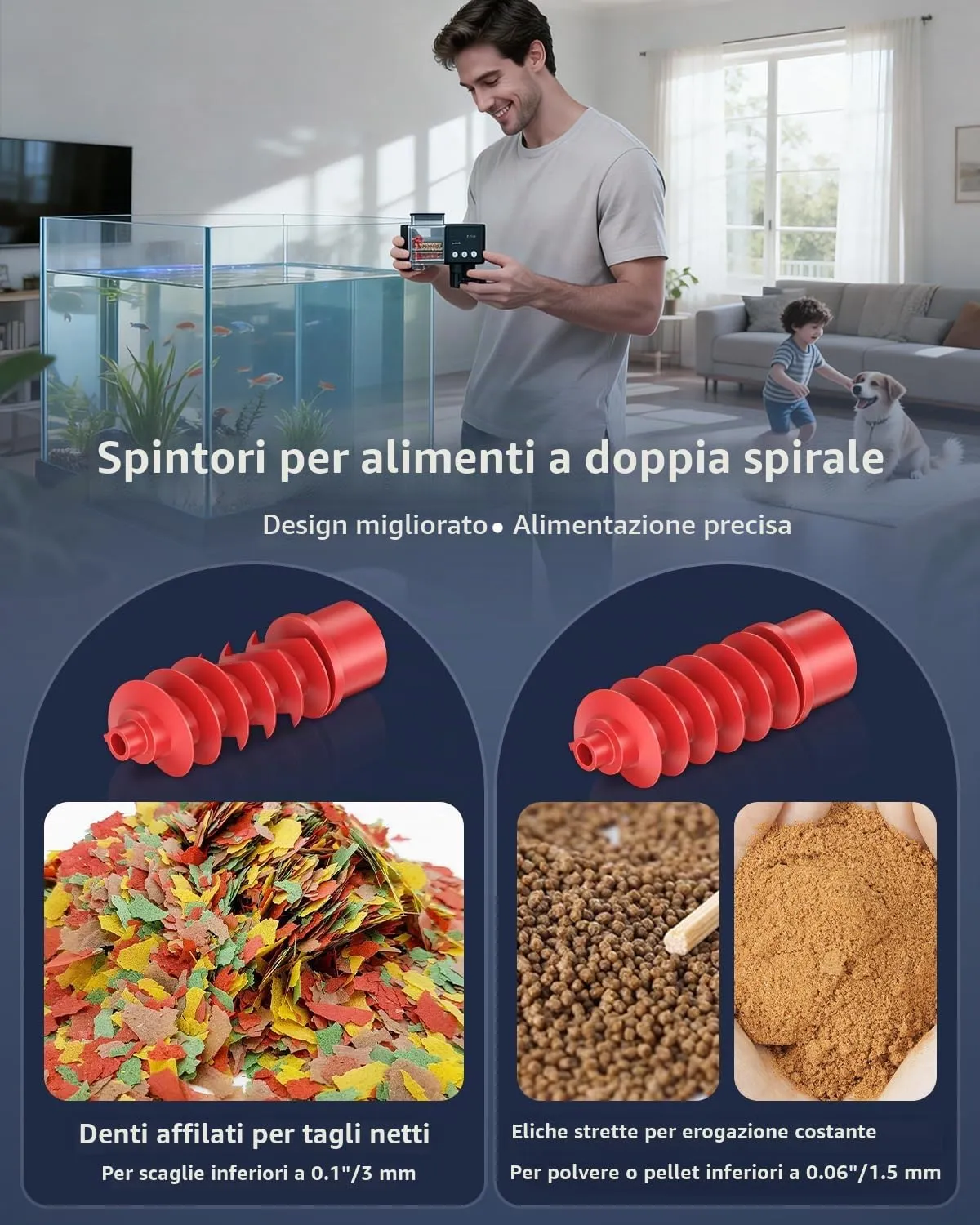 Pawfly Mangiatoia Automatica Pesci 85 ml Timer 8/12/24h