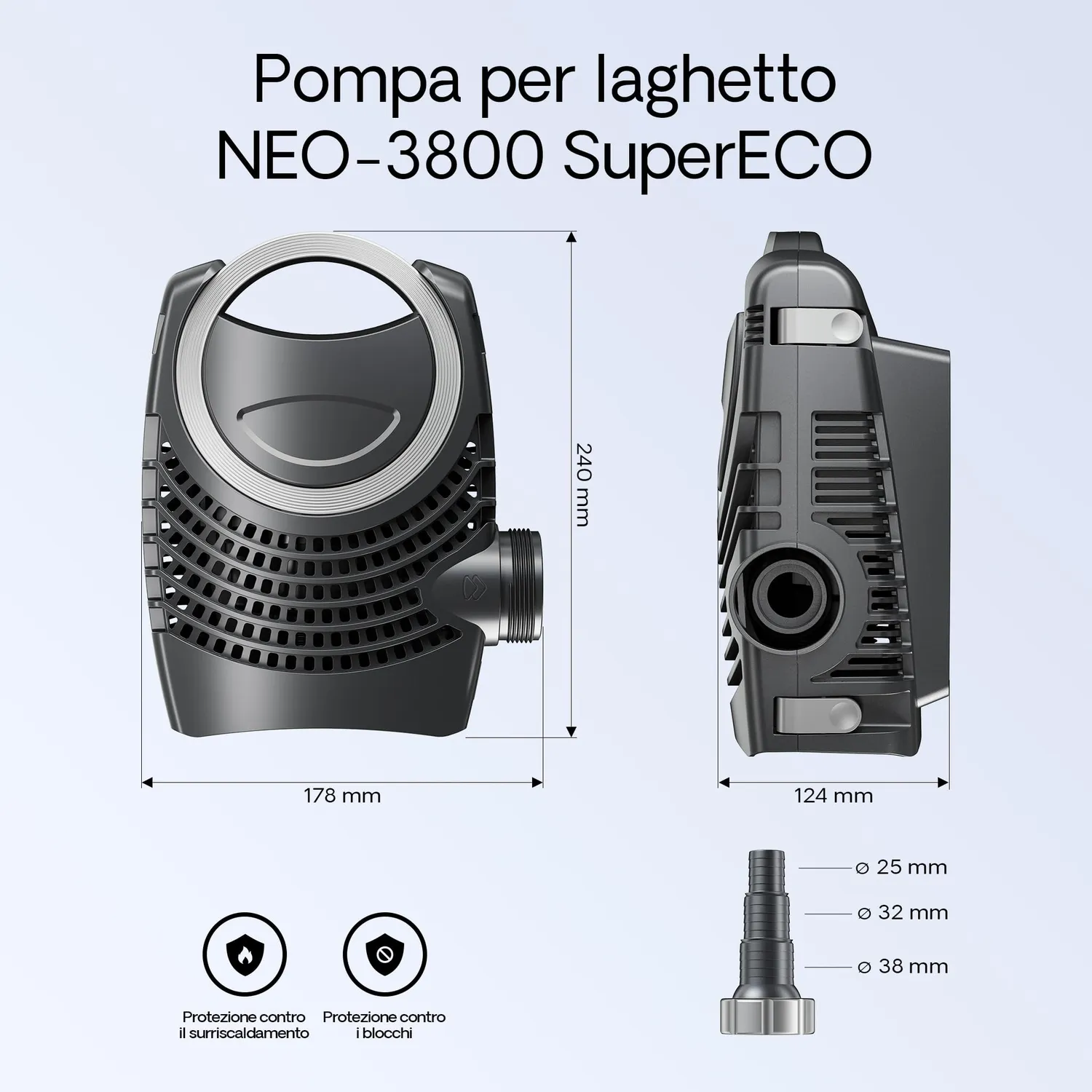 SunSun CPF-2500 filtro laghetto 3600 L/h UVC 11W set 5 m
