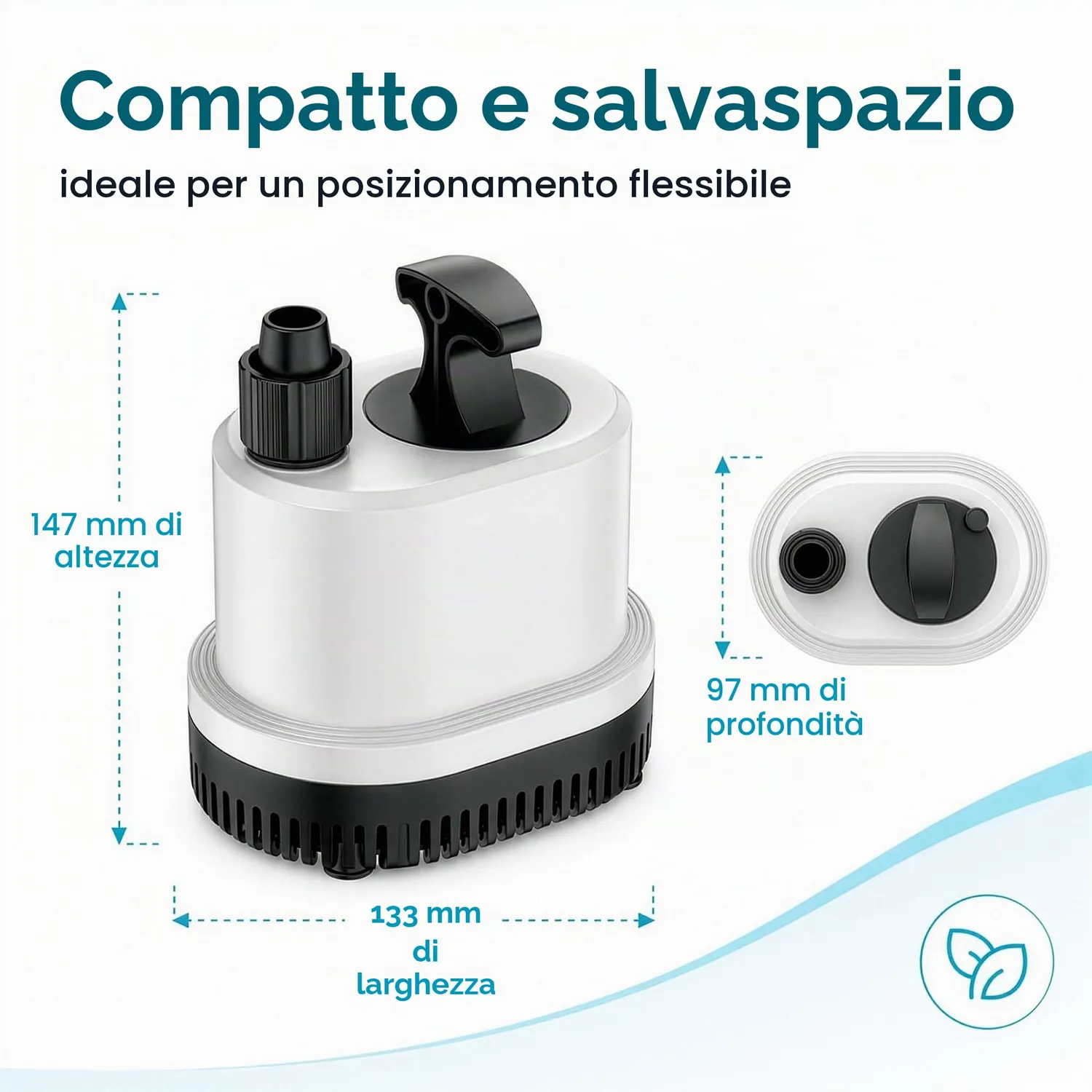 SunSun CHL-2500 pompa sommersa 2500 l/h aspirazione piatta