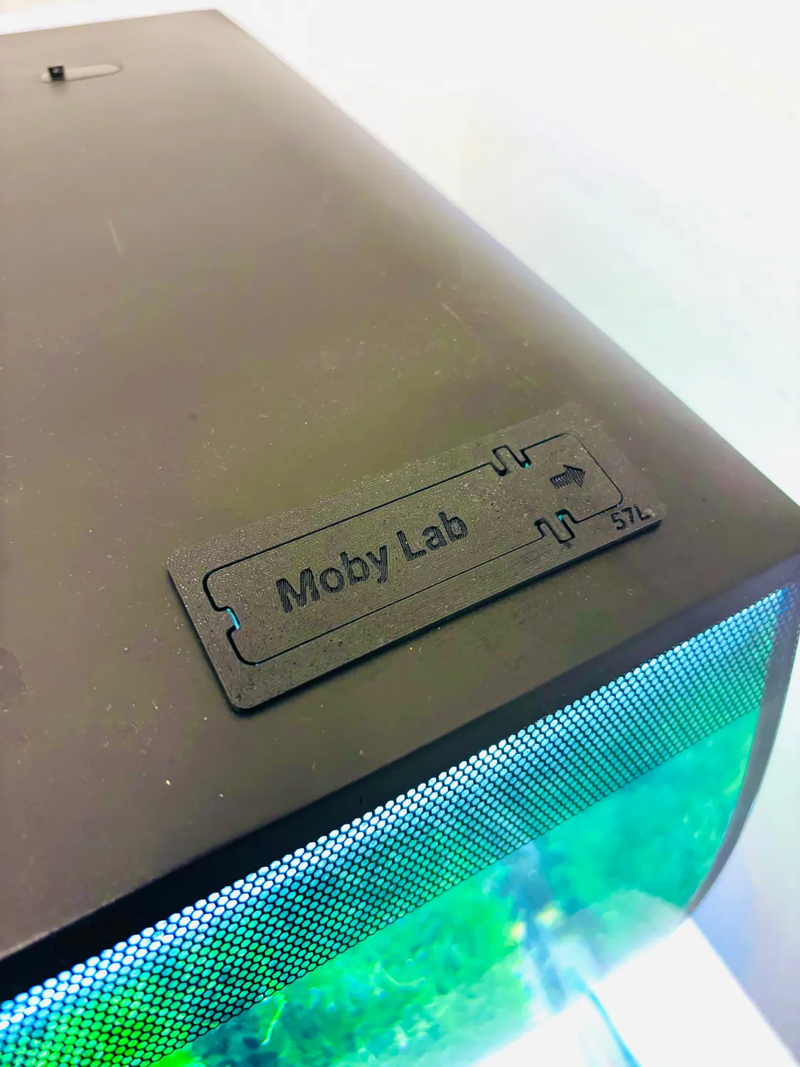 Moby Lab Coperchio Mangiatoia Fluval Flex 57L Nero in PETG