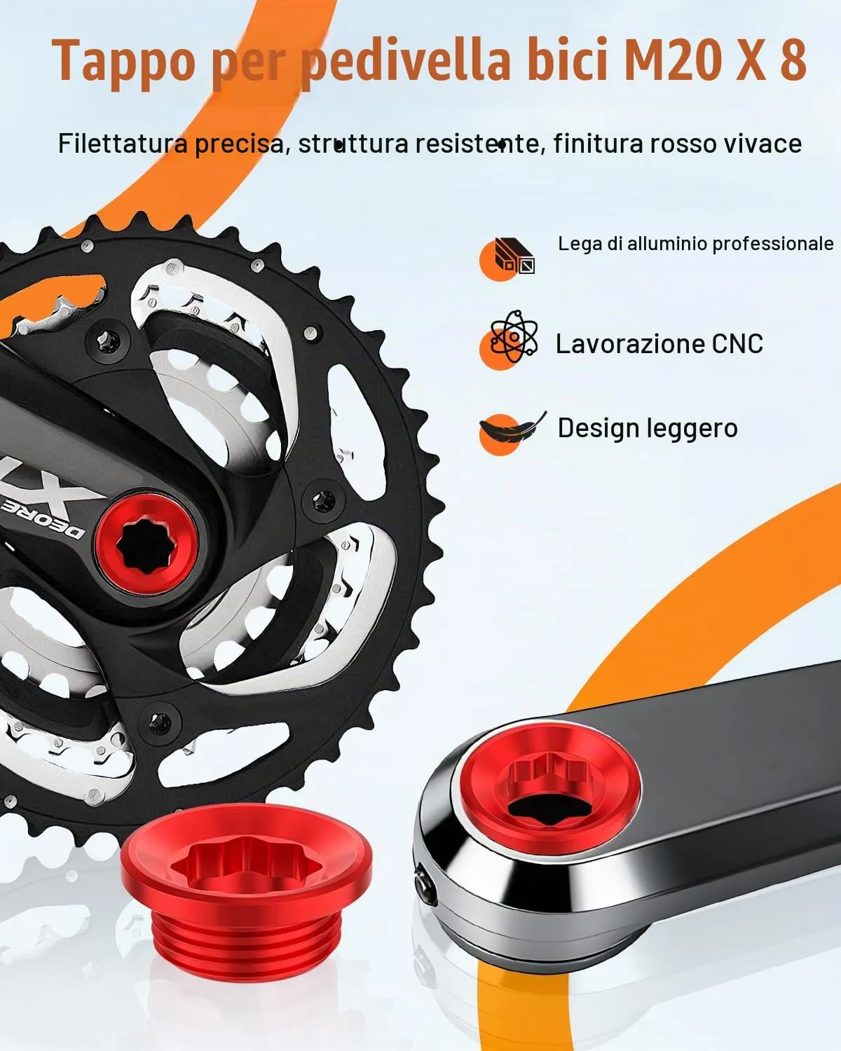 Pawfly Chiave Movimento Centrale Bici 6 in 1 Alluminio