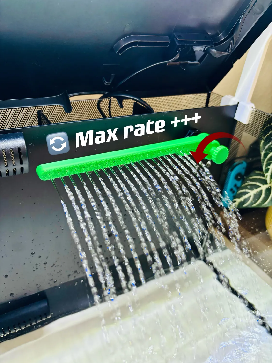Moby Lab Spray Bar Fluval Flex 57L nera flusso regolabile