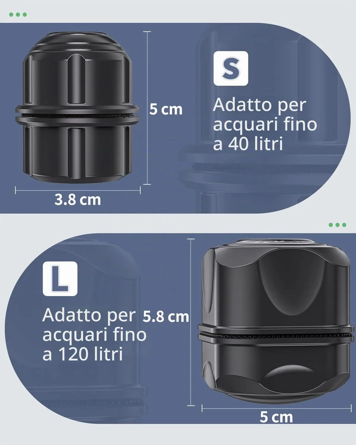 Pawfly Spazzola Magnetica Acquario 3,8 cm per Vetro Sottile
