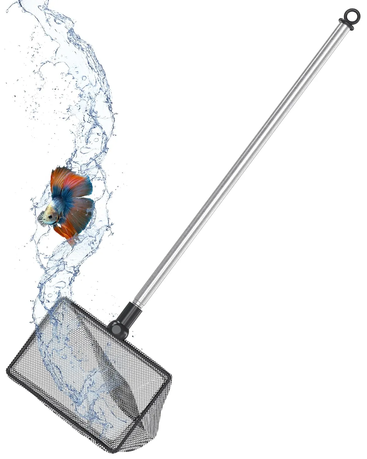 Pawfly Retino Acquario 10 cm Maglie Fini Manico Telescopico