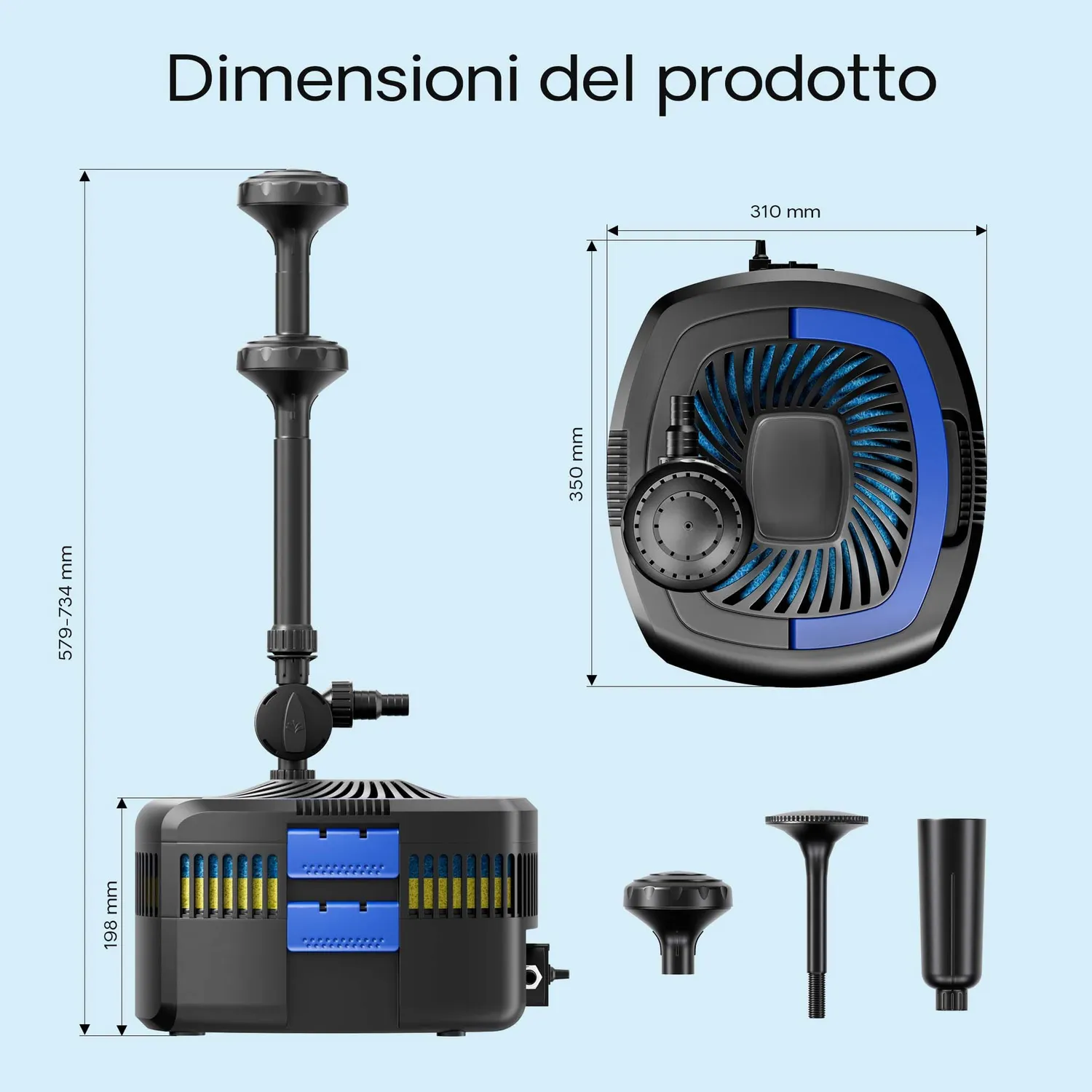 SunSun CUF-5800 filtro laghetto 5200 l/h UVC 11 W