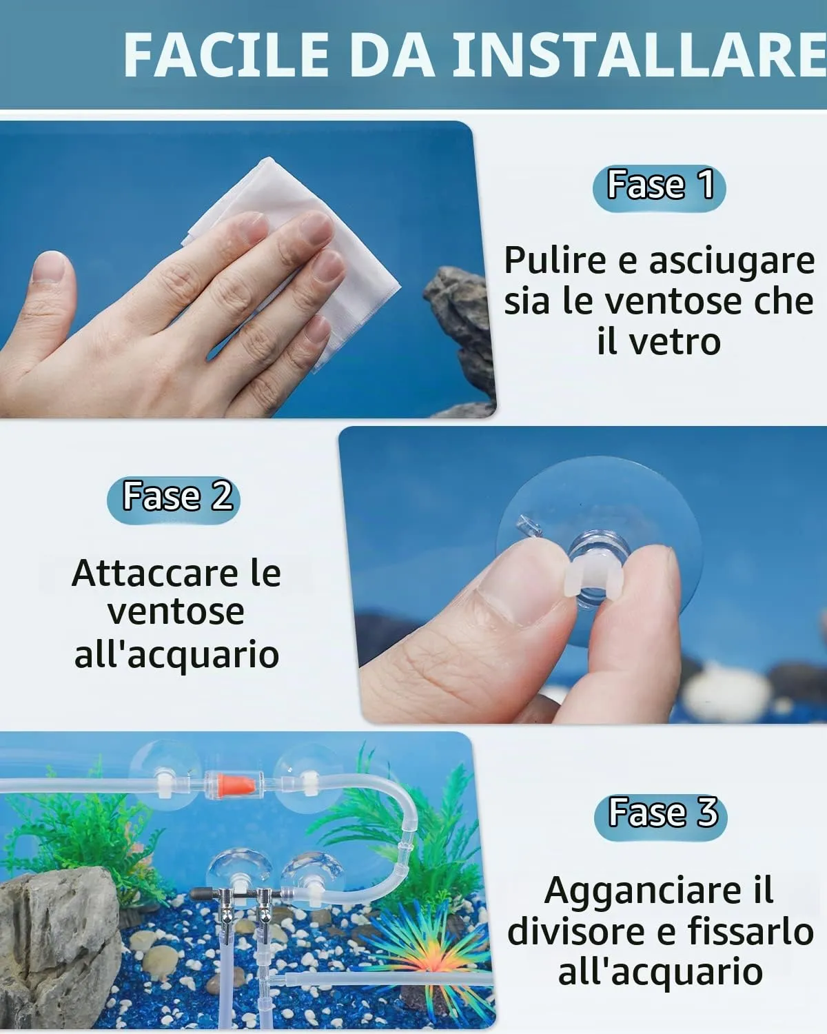Pawfly Valvola Aria Acquario 2 Vie Rame con Valvola Non Ritorno