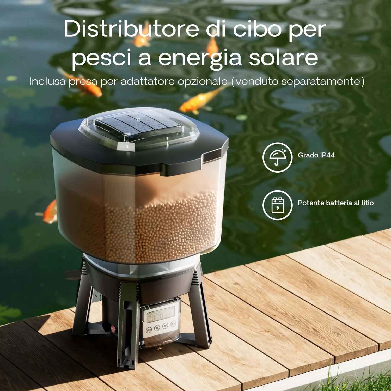 SunSun CFF-212 Mangiatoia Pesci Solare 12 L