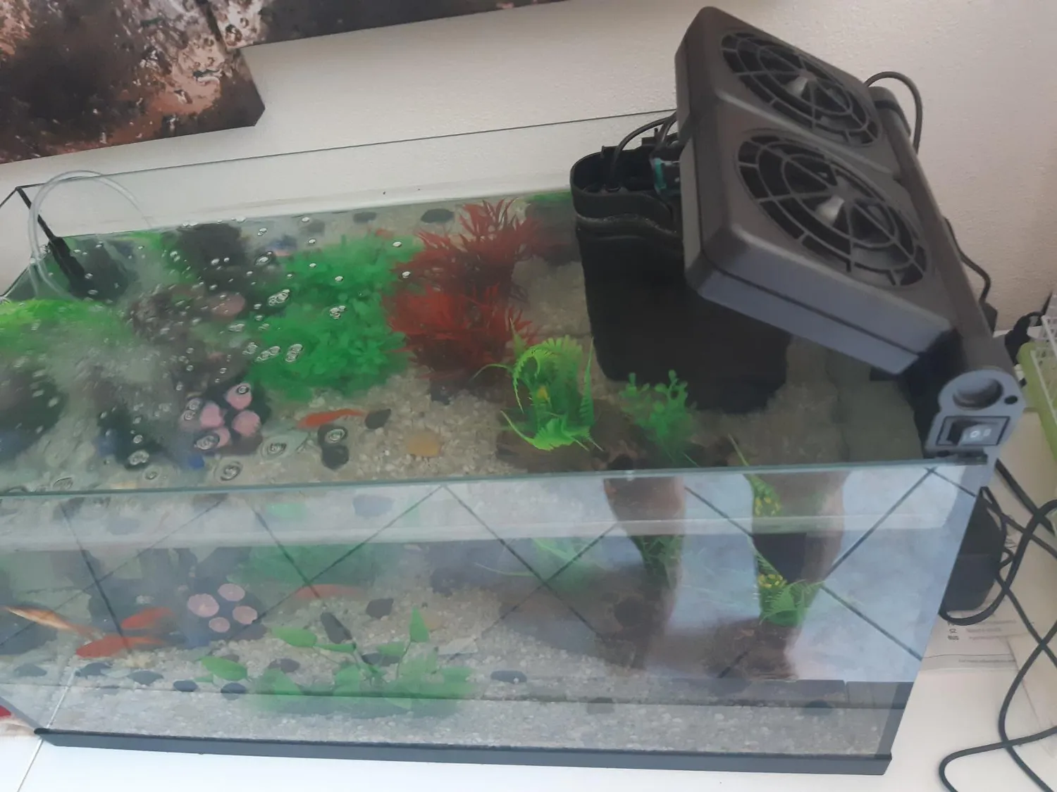 LONDAFISH ventola raffreddamento acquario 2 ventole 12V