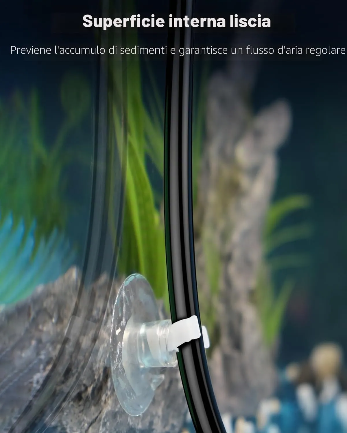 Pawfly Tubo Aria PVC Nero 2 m 4-6 mm per Pompe Acquario