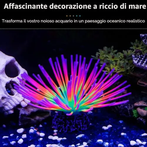 Pawfly Riccio di Mare Arcobaleno decorazione acquario silicone