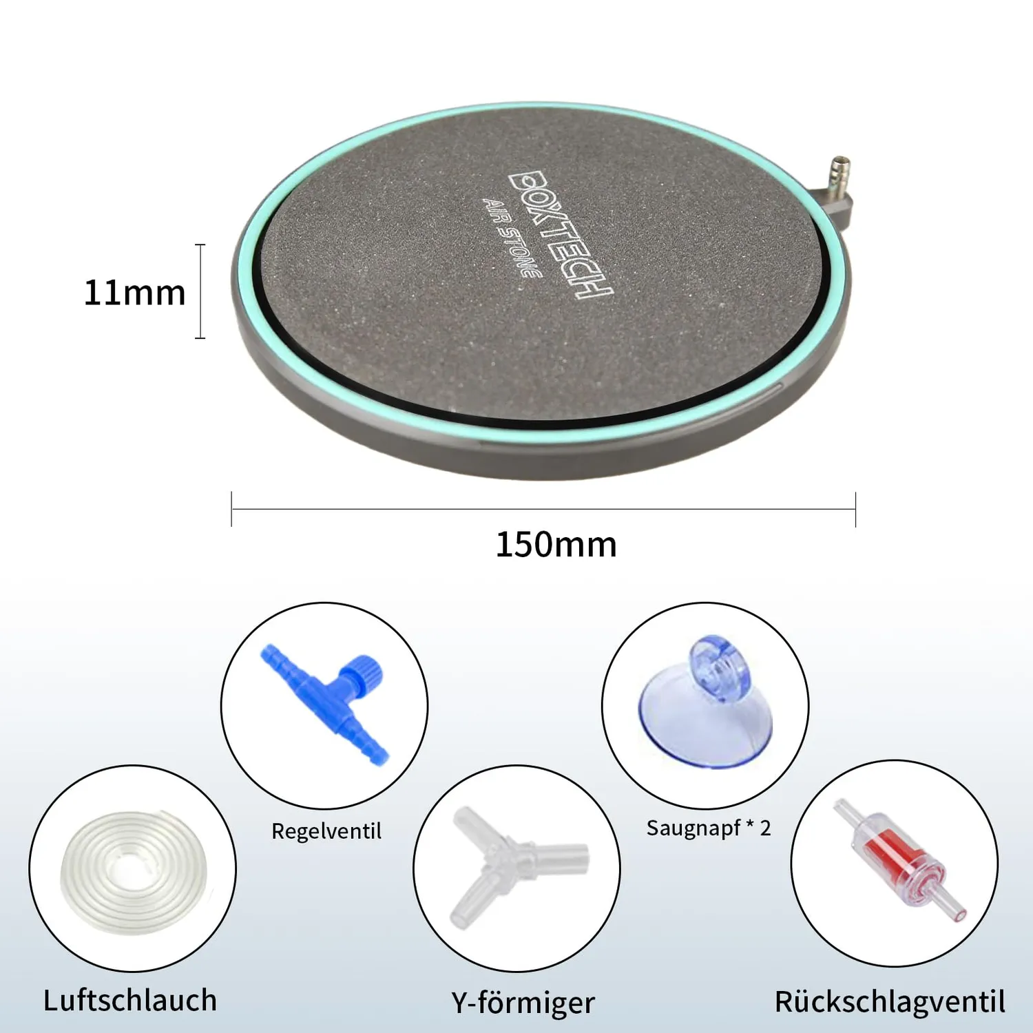 Boxtech Diffusore Aria Nano Disco 150 mm con Accessori