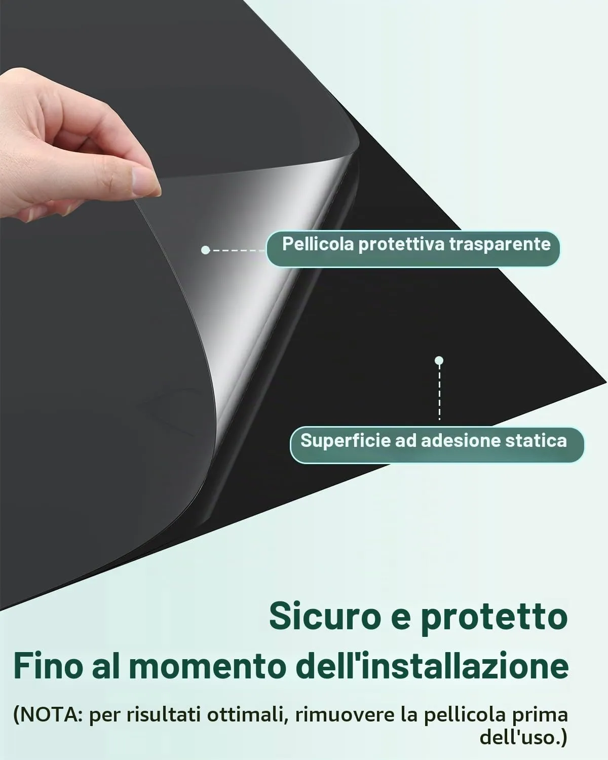 Pawfly sfondo nero acquario 80x40 cm adesione statica