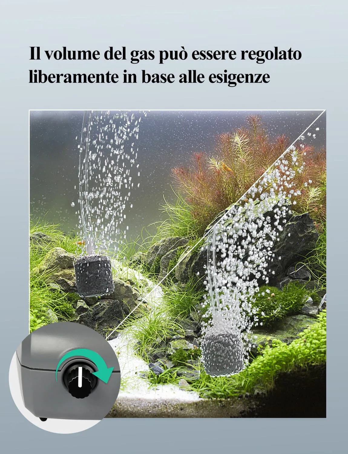 Boxtech Aeratore Acquario 3,5W Doppia Uscita con Accessori