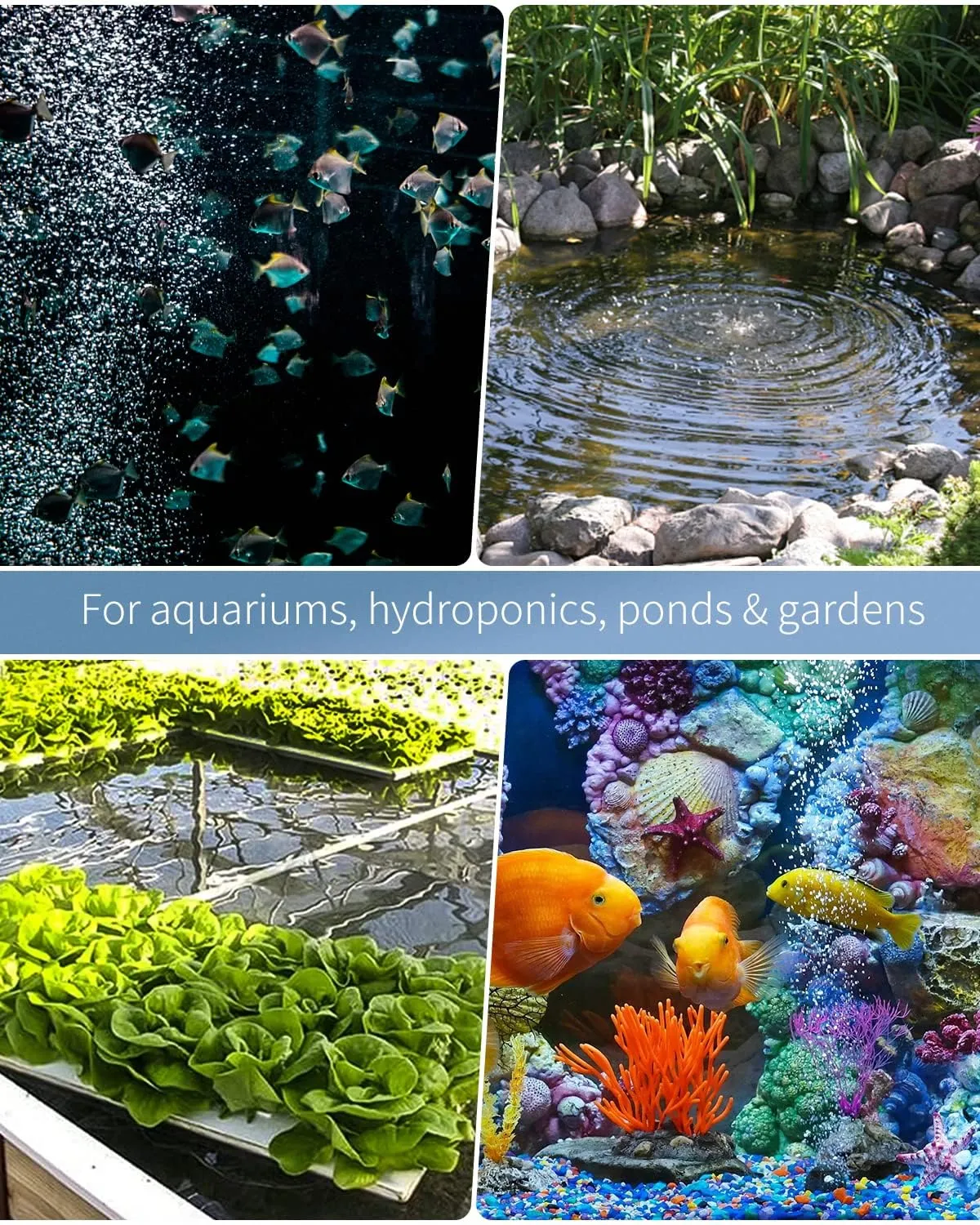 Pawfly aeratore acquario 7W 16 l/min 2 kit