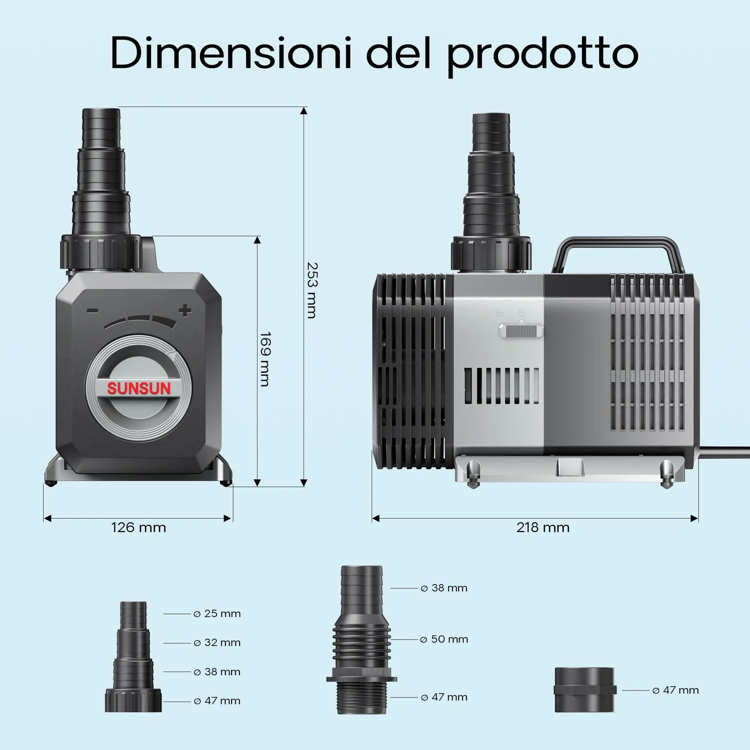 SunSun CTP-16000 Pompa Laghetto 16000 l/h 140W senza Regolazione