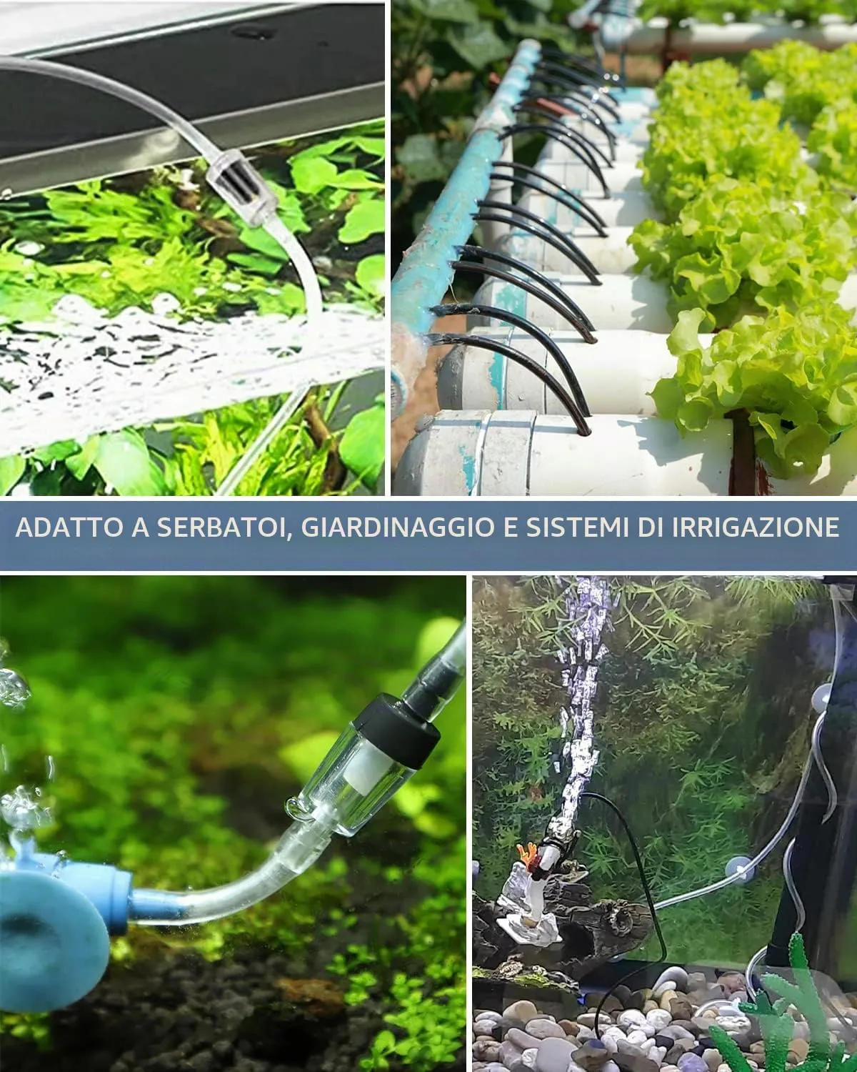 Pawfly valvole controllo nere acquario 6 pezzi