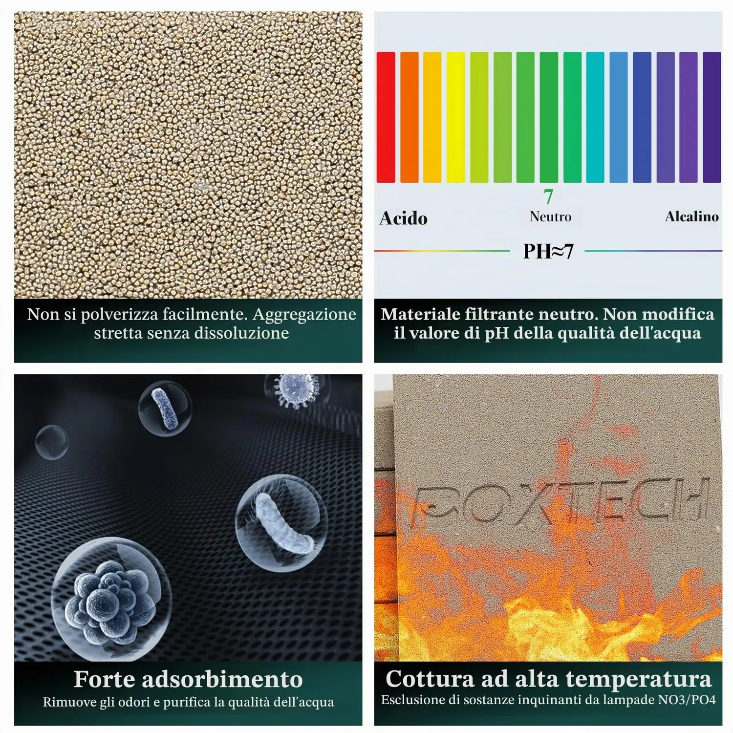 Boxtech media filtrante ceramico 2 pz filtrazione biologica
