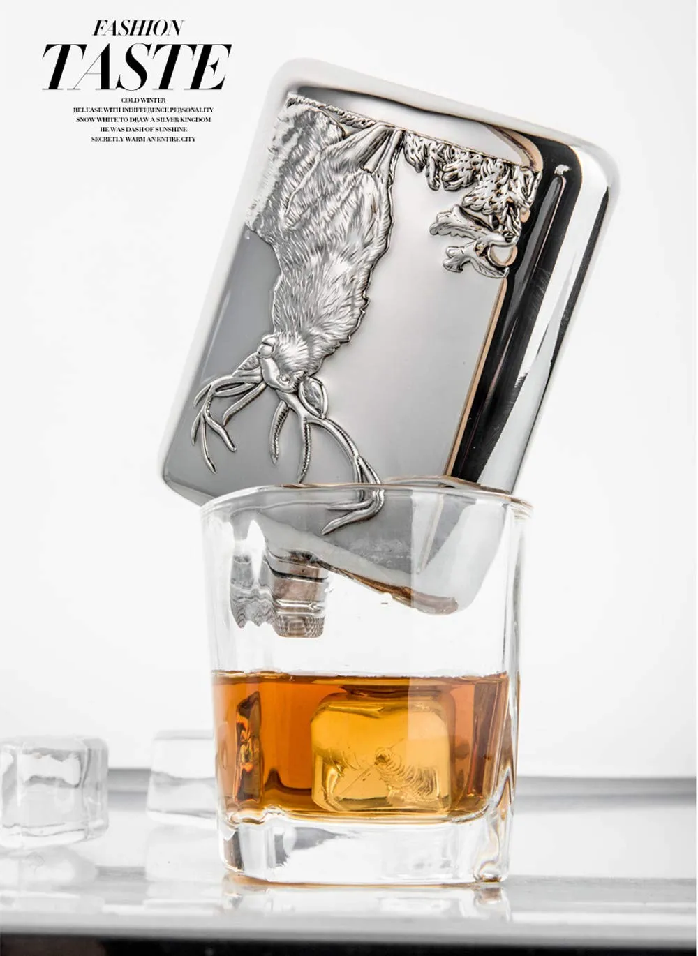 Londafish Fiaschetta Cervo 170ml Acciaio Whisky Tasca
