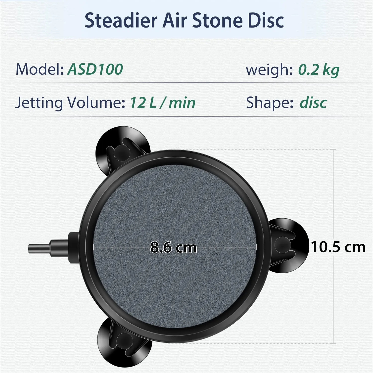 Pawfly ASD100 disco pietra aria 10 cm 2 pezzi con ventose
