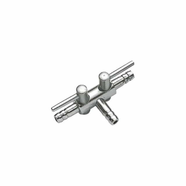 Schego Valvola Aria Metallo 2 Vie Y Tubo 4/6 mm