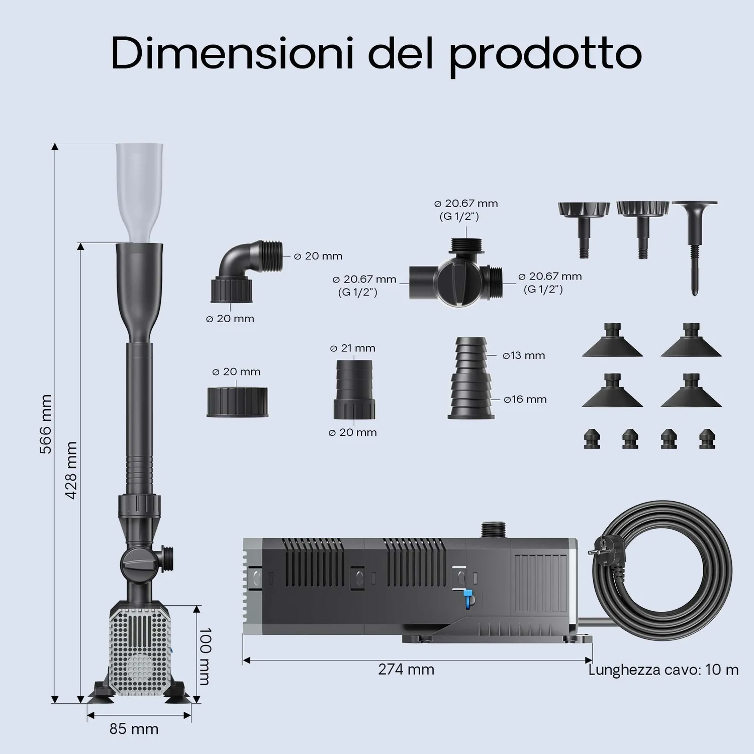 SunSun CHJ-1503 Pompa Fontana 1500 l/h 25W