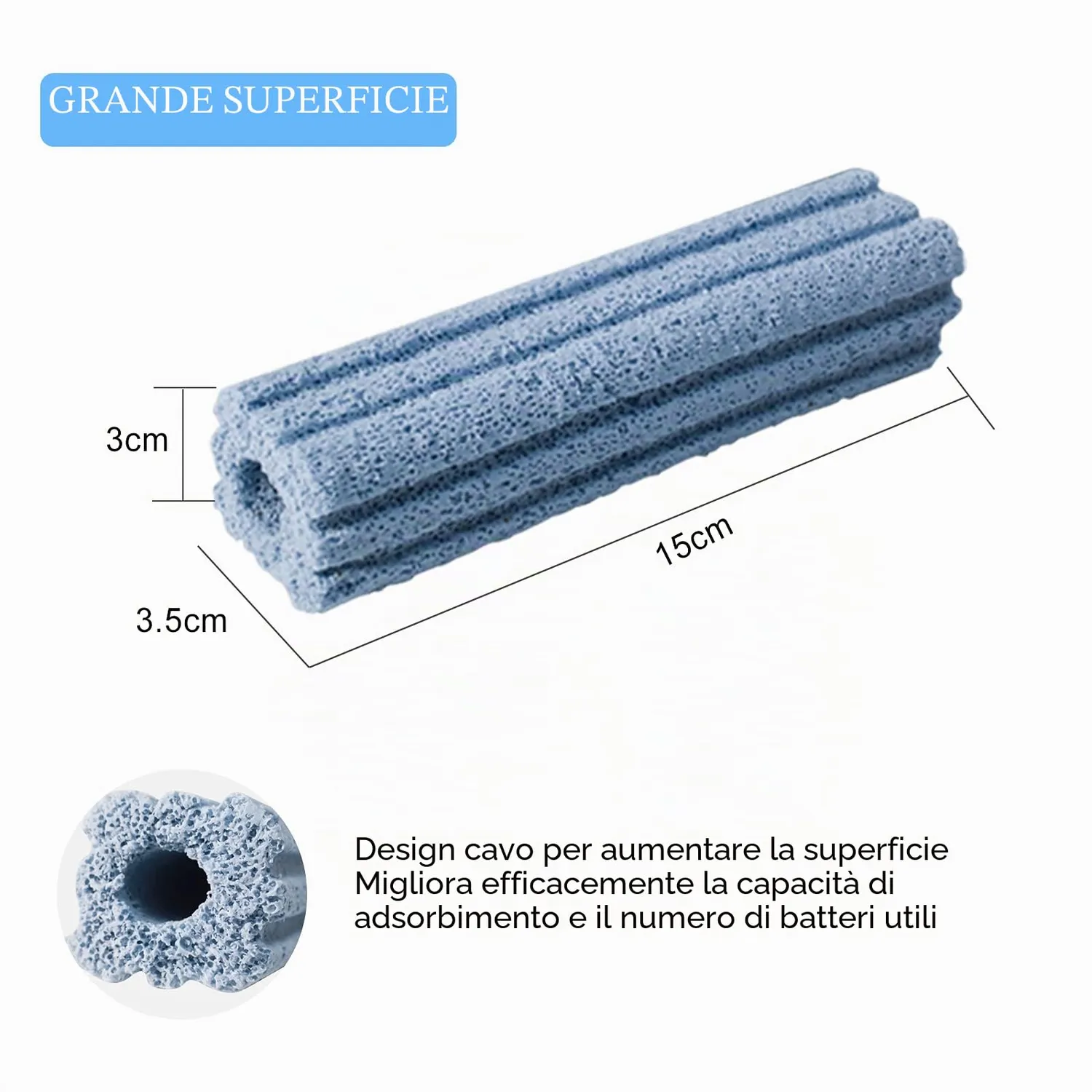 boxtech Cannolicchi Ceramica Acquario 30 Pezzi 3Kg