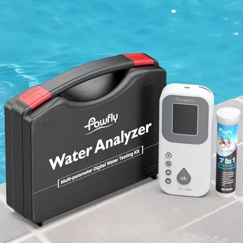 Pawfly kit test acqua digitale 7 in 1 50 strisce