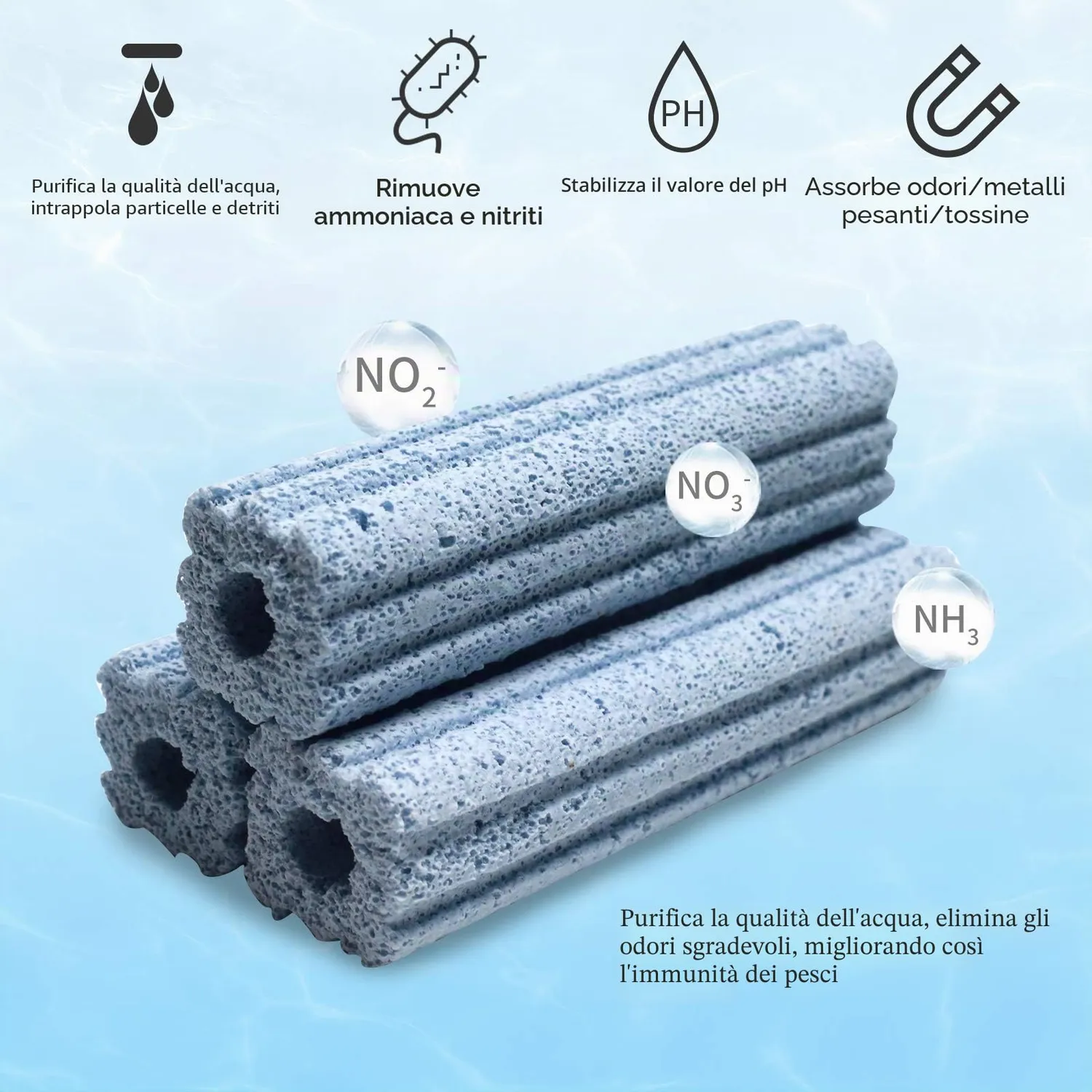 boxtech Cannolicchi Ceramica Acquario 30 Pezzi 3Kg