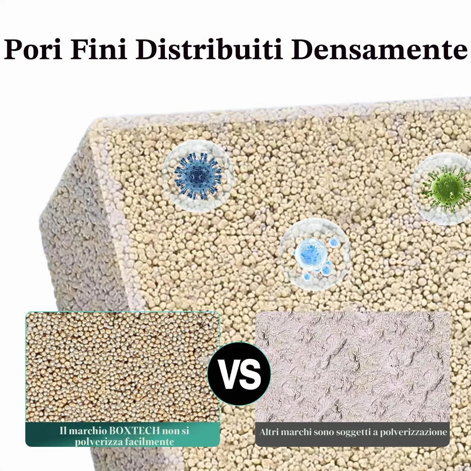 Boxtech media filtrante ceramico 2 pz filtrazione biologica