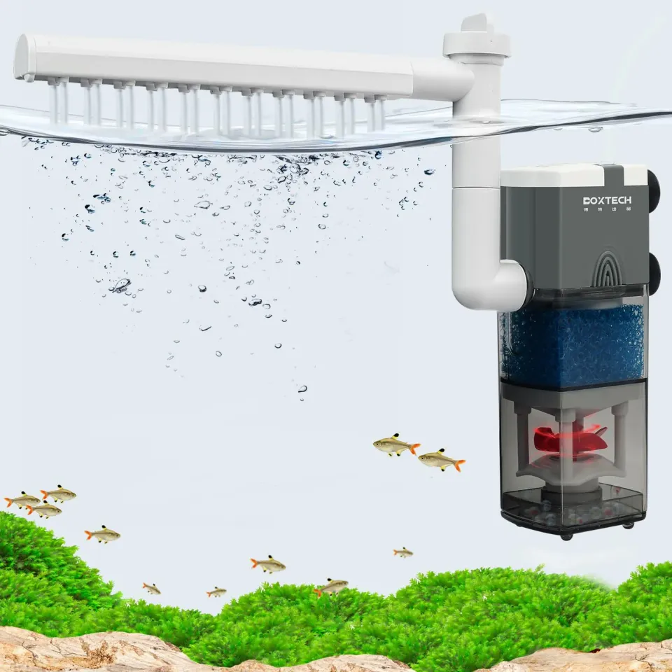 boxtech Filtro interno acquario 3W 220 l/h 4in1 regolabile