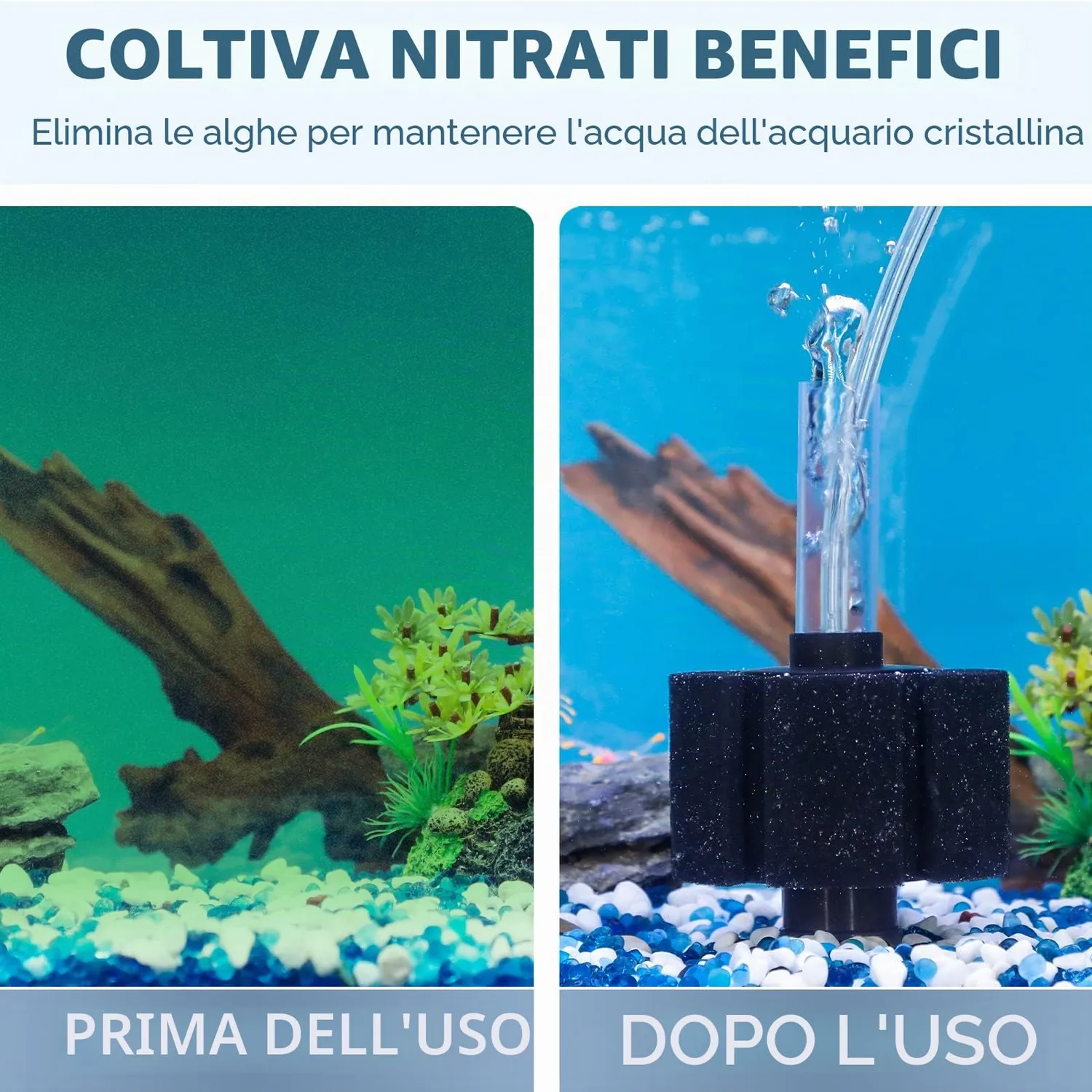 Pawfly Filtro a Spugna Acquario 120L per Avannotti e Betta