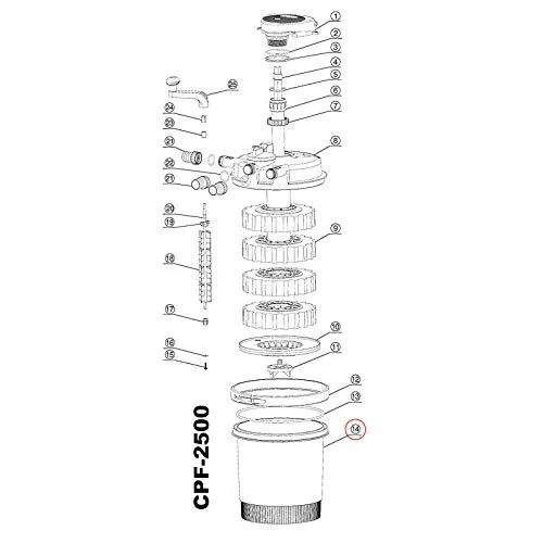 SunSun CPF-2500 Contenitore Filtro a Pressione da Laghetto