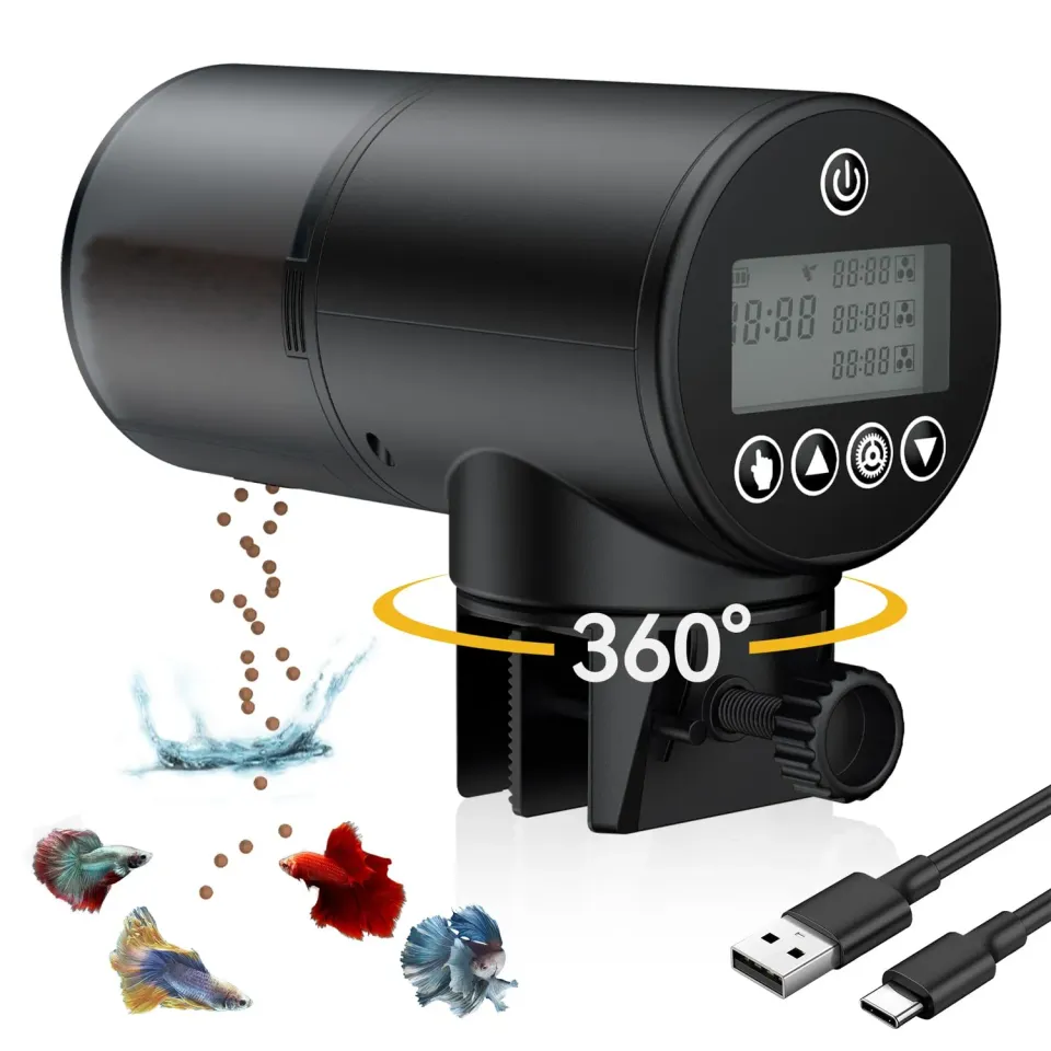Pawfly mangiatoia automatica pesci 200 ml USB ricaricabile