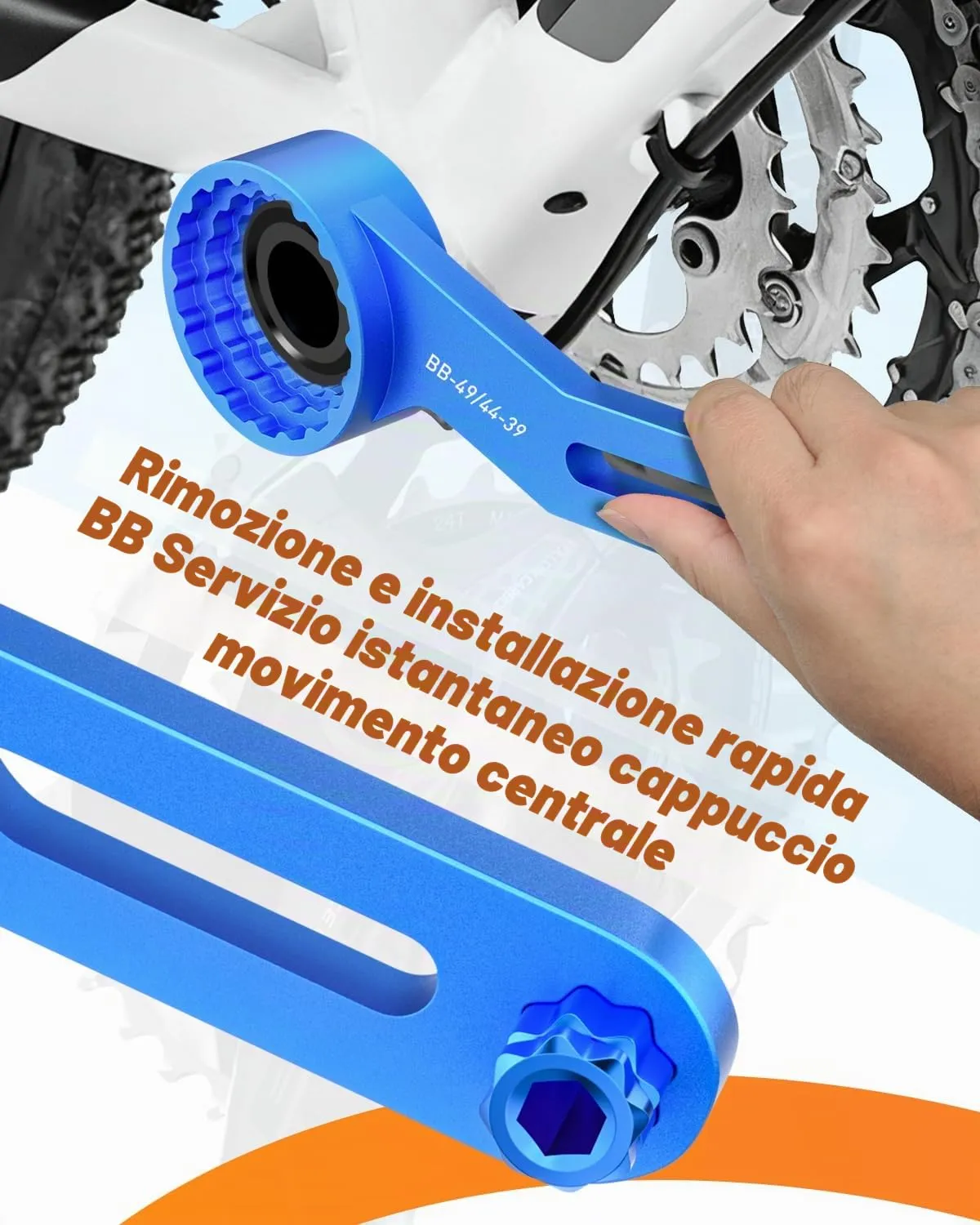 Pawfly Chiave Movimento Centrale Bici 6 in 1 Alluminio