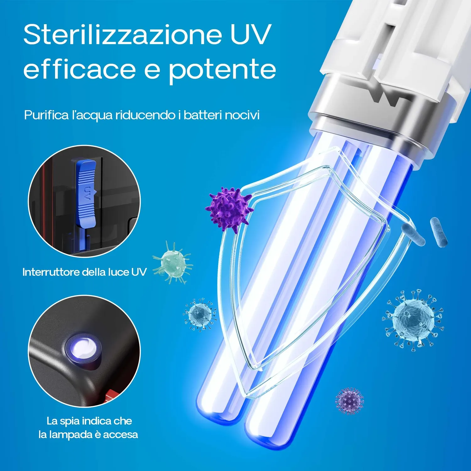SunSun CBG-500 filtro a zainetto 500 l/h con UV 5W