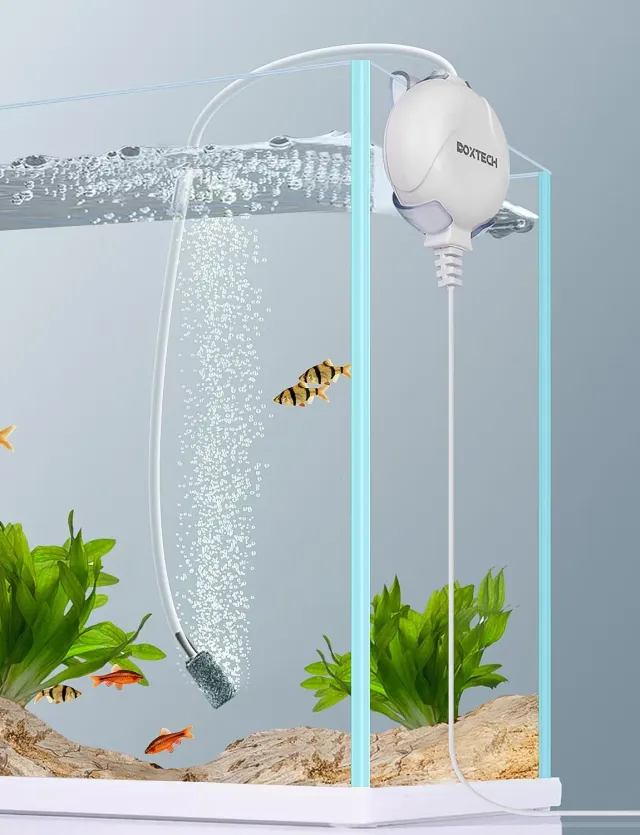 Boxtech Mini aeratore acquario 1W bianco 50L