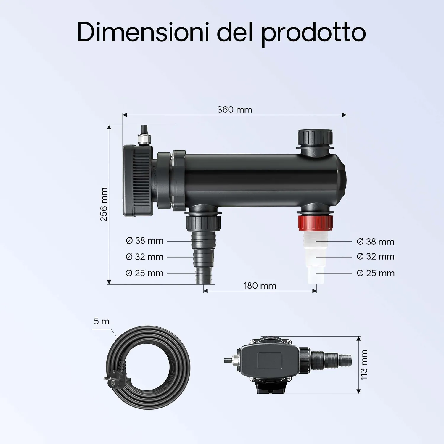 SunSun CBF-350 set filtro laghetto 12000L UVC 18W pompa NEO7000