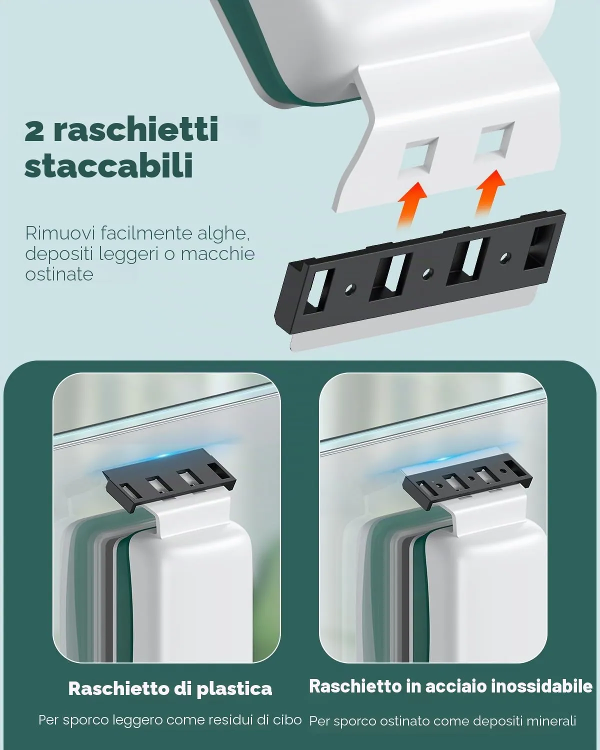 Pawfly pulitore magnetico acquario vetro fino 0,65 cm