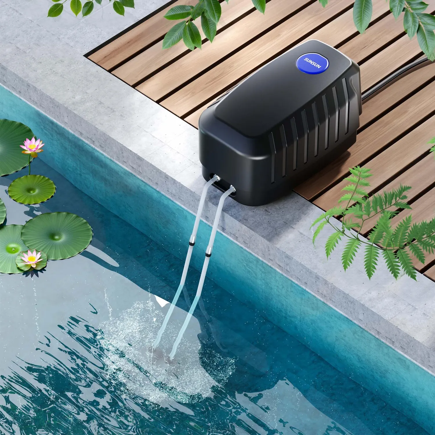 SunSun CAP-10 aeratore acquario 8W 13 l/min 4 uscite