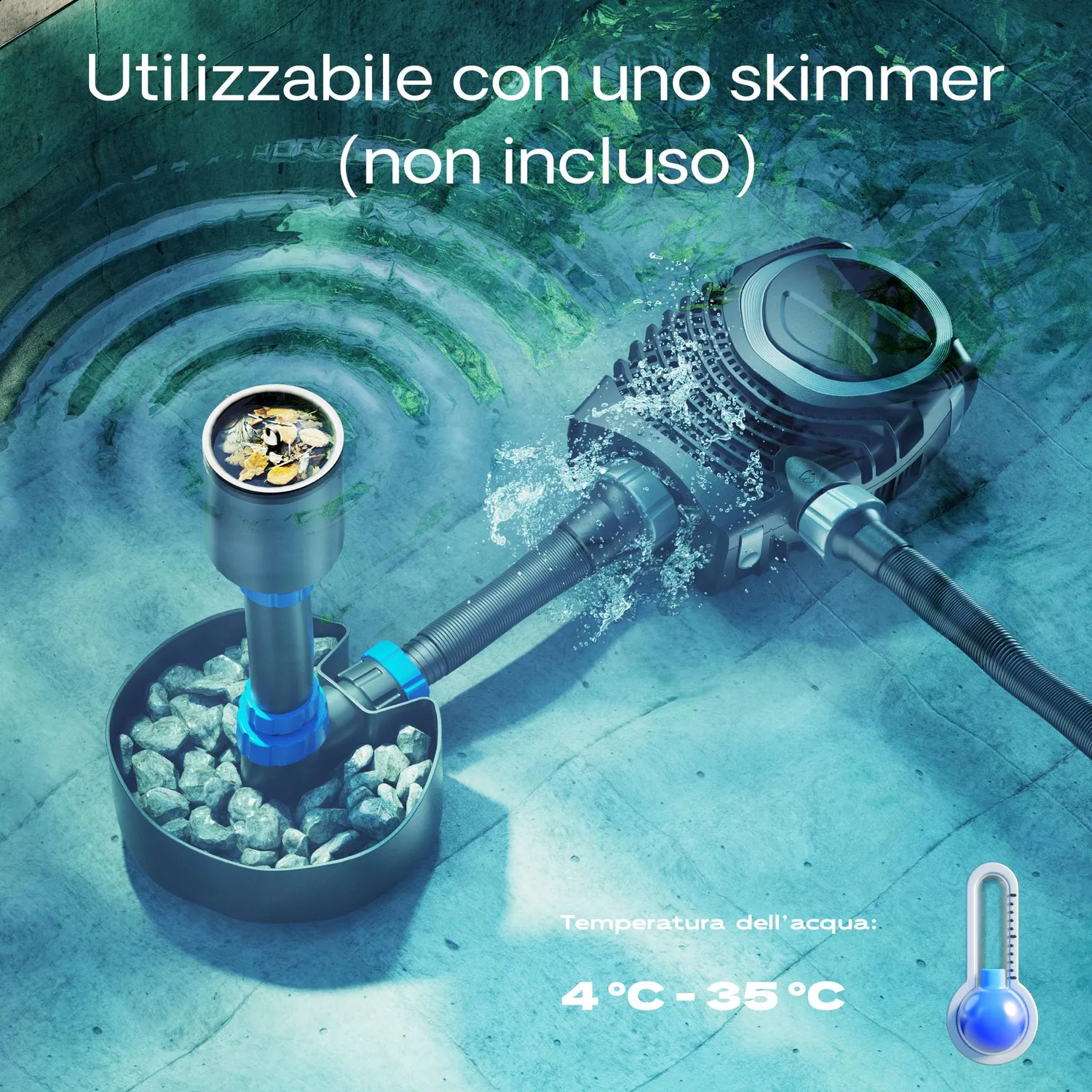 SunSun CPA-50000 + NEO-12000 filtro pressione laghetto 12000 l/h tubo 10 m