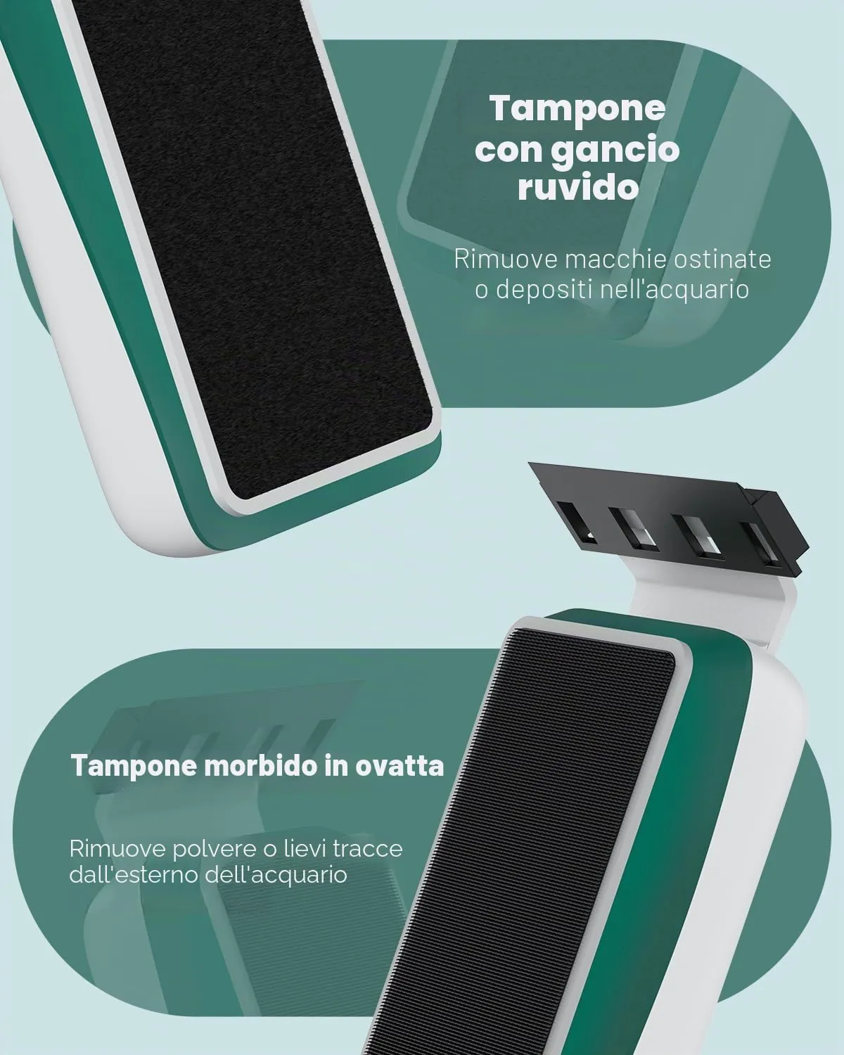 Pawfly pulitore magnetico acquario vetro fino 0,65 cm