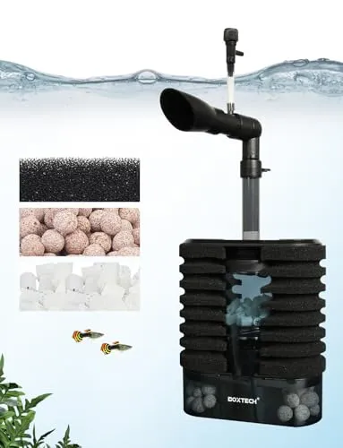 Boxtech 5 in 1 filtro interno acquario 200 l/h USB 35-110 l