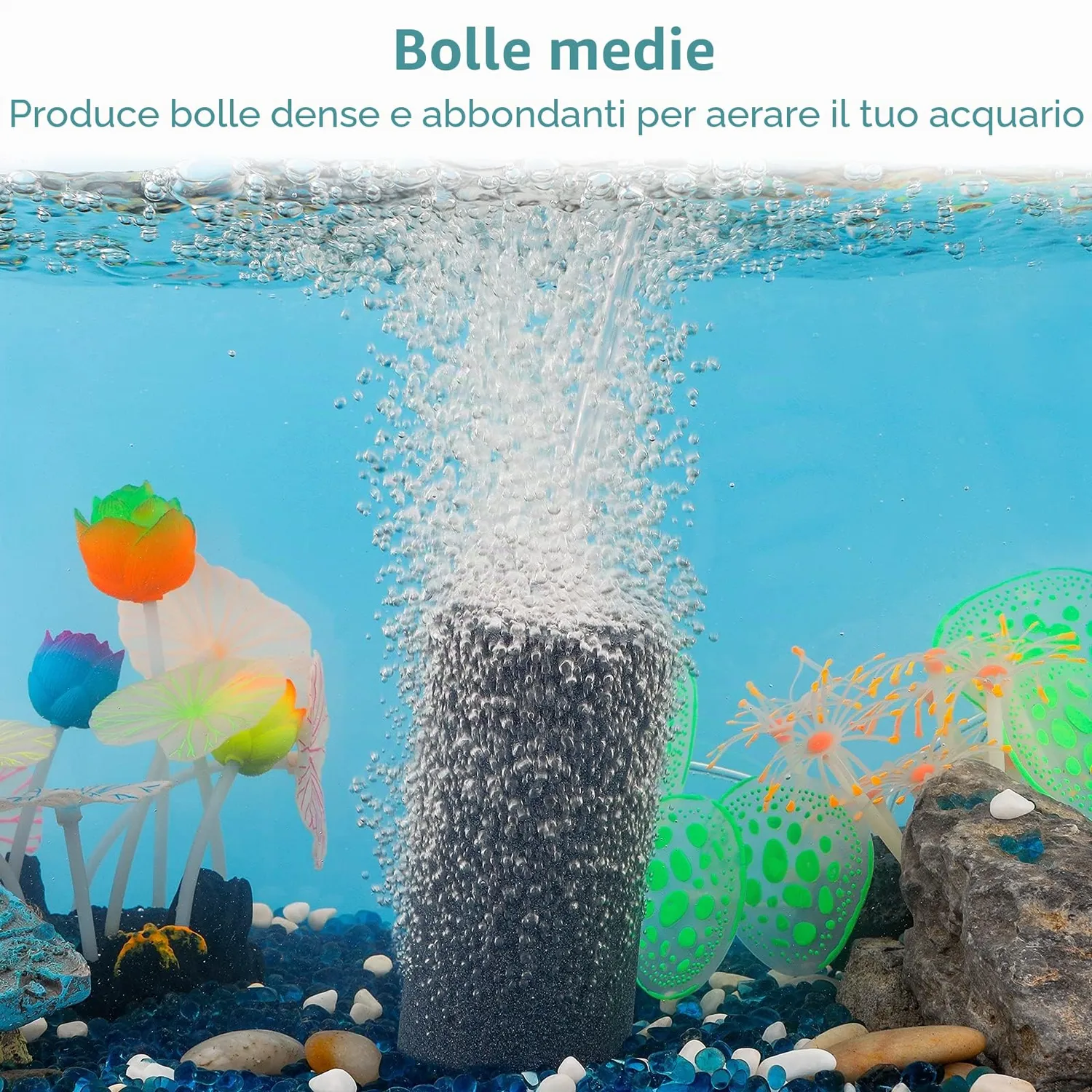 Pawfly ASC100 pietra aria cilindro 10 cm 2 pezzi bolle medie