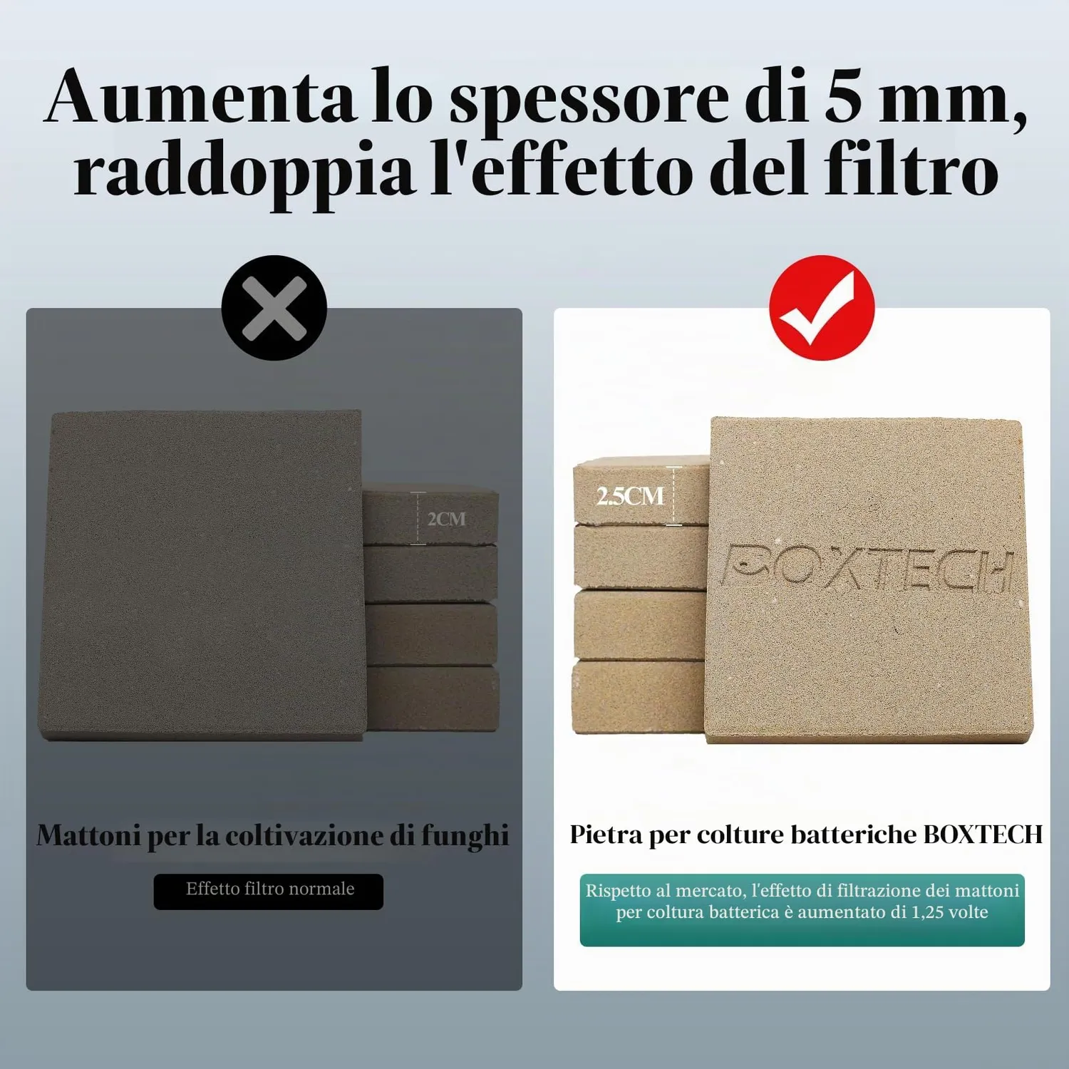Boxtech media filtrante ceramico 2 pz filtrazione biologica