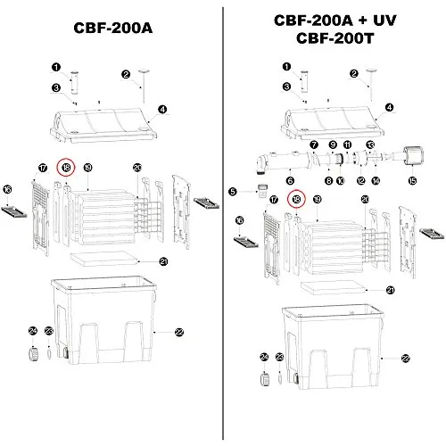 SunSun CBF-200 Placca Pressione Spugna Ricambio Originale