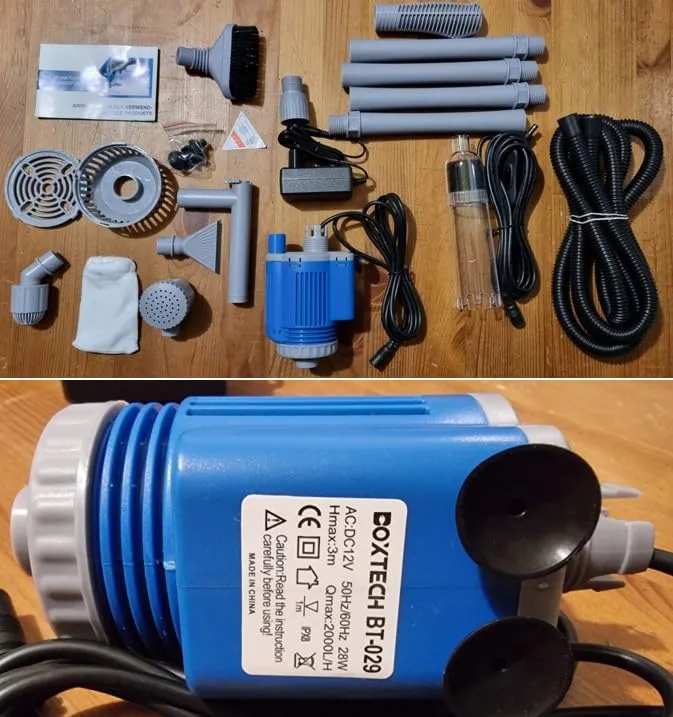 Boxtech 6 in 1 pulitore elettrico acquario 2000 L/h