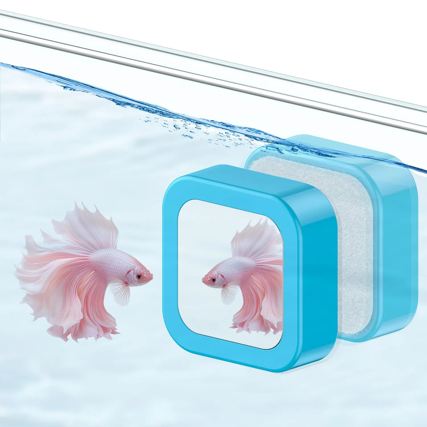 Pawfly pulitore magnetico acquario 6 cm vetro 1 cm nero