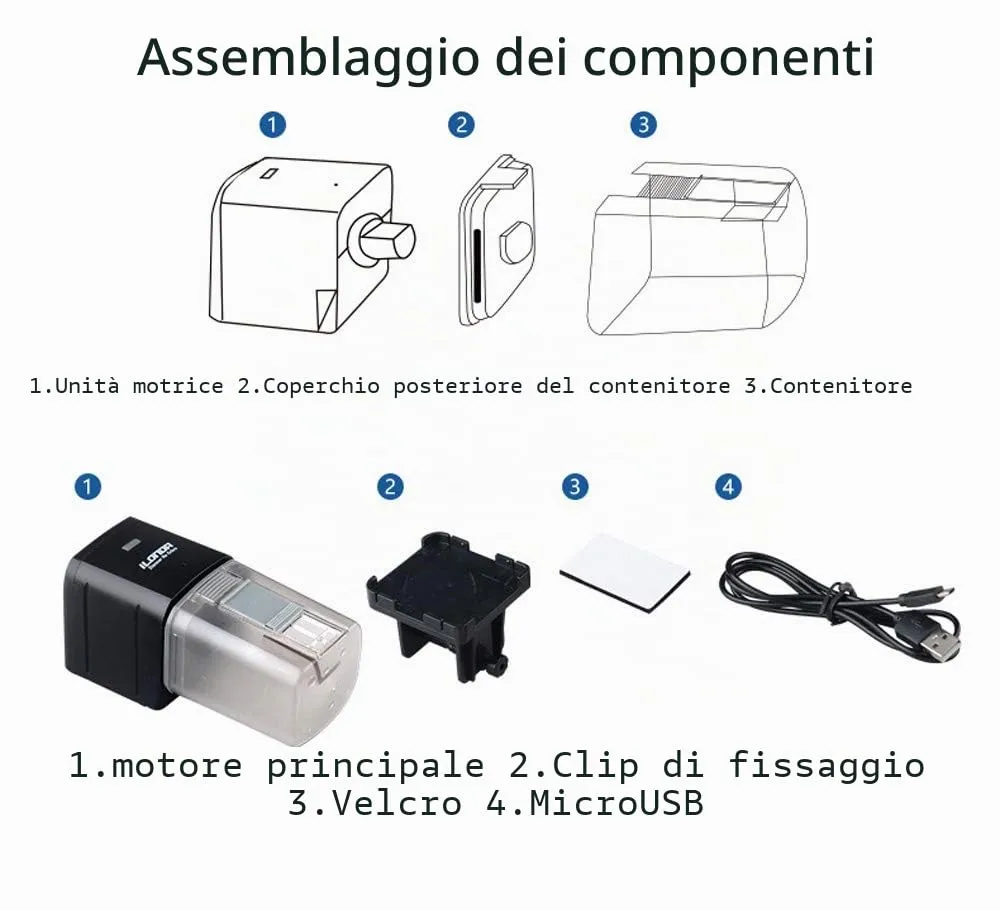 LONDAFISH Mangiatoia Automatica WiFi Controllo Vocale 170 ml