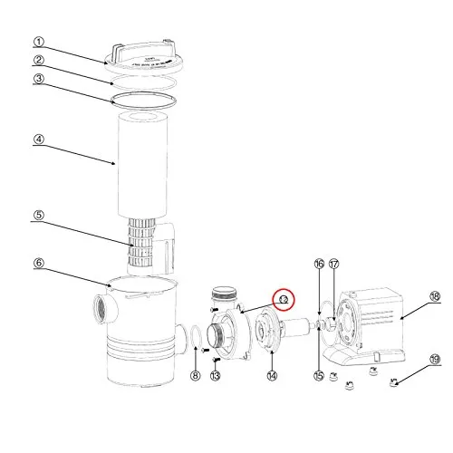 SunSun CPP corpo pompa ricambio piscina CPP-10000F 12000F 14000F 16000F
