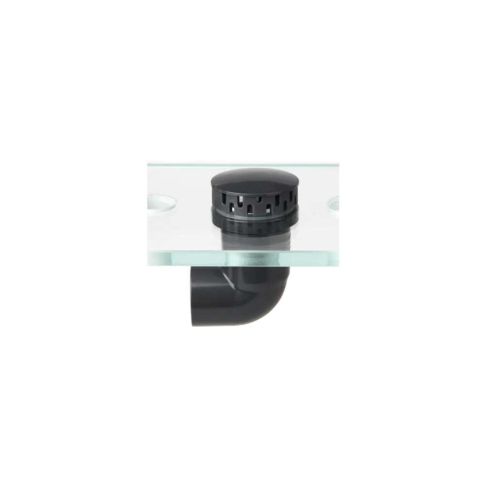 Aquariatech Raccorderia Gomito Scarico con Griglia PVC Ø25 Grigio